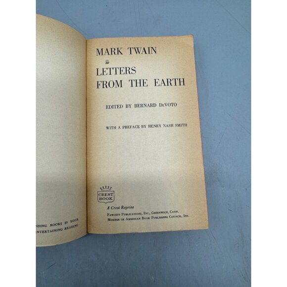Mark Twain "Letters From The Earth" Crest Book Bestseller Paperback 1963 READ - Picture 7 of 7